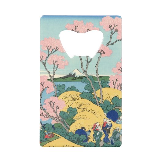 Hokusai Fuji van Gotenyama op het Hokaidō Kredietkaart Flessenopener (Voorkant)