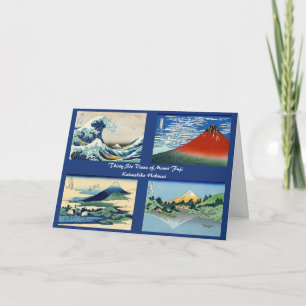 Hokusai - Gelukkig Nieuwjaar / 36 Gezichten op Mou Feestdagen Kaart