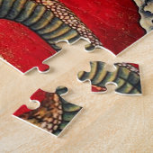 Hokusai Gold Dragon Japonais Puzzle (Côté)