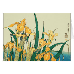 Hokusai grasshopper et iris Japon