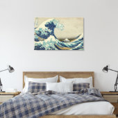 Hokusai Great Wave off Kanagawa  GalleryHD Canvas Afdruk (Insitu (Slaapkamer))