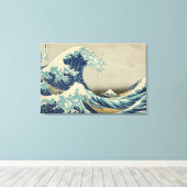 Hokusai Great Wave off Kanagawa  GalleryHD Canvas Afdruk (Insitu (Houten vloer))