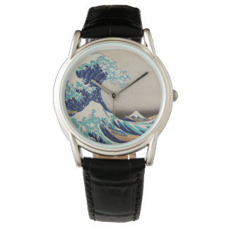 Hokusai Great Wave off Kanagawa. japan kunst Horloge