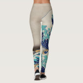 Hokusai Great Wave off Kanagawa.  japan kunst Leggings (Achterkant)
