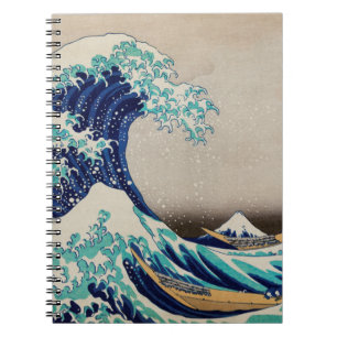 Hokusai Great Wave off Kanagawa.  japan kunst Notitieboek