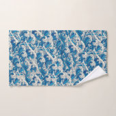 Hokusai Great Wave Pattern Nautische Blauwe Oceaan Handdoek (Handdoek)
