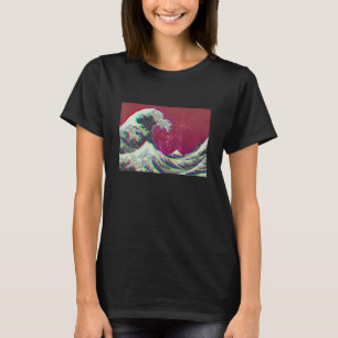 Hokusai Grote Golf Moderne Retro Look T-shirt