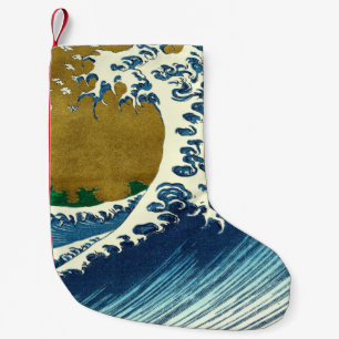 Hokusai Grote Golfpatroon: Japanse Ukiyo-e Kunst Kleine Kerstsok