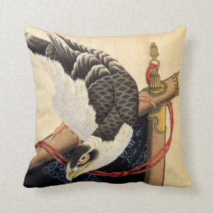 Hokusai Hawk Pillow Kussen