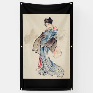 HOKUSAI JAPANESE PRINT BANNER MET GROMMETEN