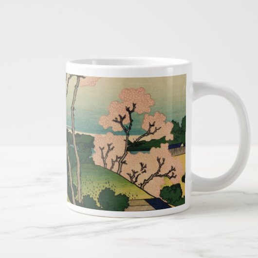 Hokusai Katsushika - Goten-Yama-Hill, Shinagawa Extra Grote Beker (Rechts)