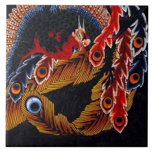 Hokusai kunst tegel tegeltje (Voorkant)