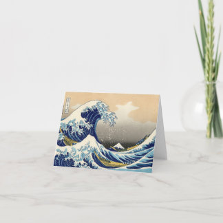 Hokusai La Grande carte de note de vague