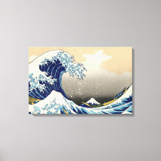 Hokusai La Grande Vague Toile Enveloppée