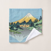 Hokusai - Le Mont Fuji reflète le lac Kawaguchi (Gant de toilette)