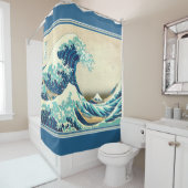 Hokusai le rideau en douche nautique de grande (En situation)