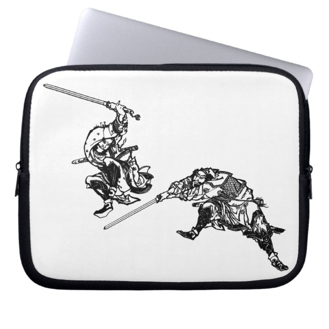 Hokusai manga samurai 2 laptop sleeve (Voorkant)
