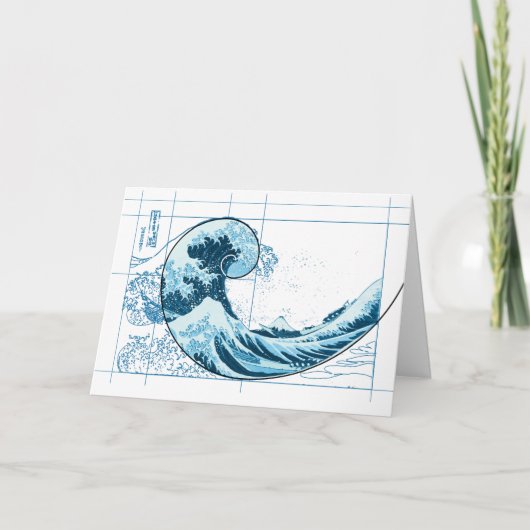 Hokusai Meets Fibonacci, blauwe kaart (Voorkant)