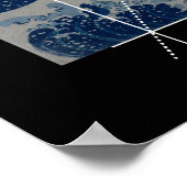 Hokusai Meets Fibonacci, gekleurde vormen Poster (Hoek)