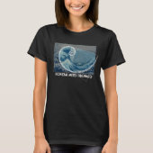 Hokusai Meets Fibonacci met Numerical Sequence T-shirt (Voorkant)