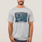 Hokusai Meets Fibonacci met Numerical Sequence T-shirt (Voorkant)