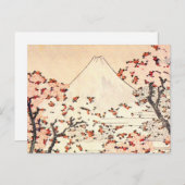Hokusai Mount Fuji Cherry Blossom Briefkaart (Voorkant / Achterkant)