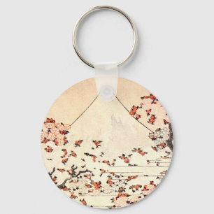 Hokusai Mount Fuji Cherry Blossom Sleutelhanger
