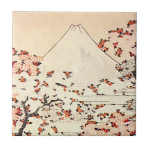 Hokusai Mount Fuji Cherry Blossom Tile Tegeltje