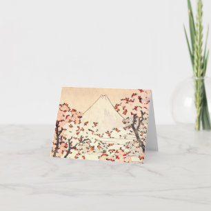 Hokusai Mount Fuji Cherry Blossoms Opmerking Kaart