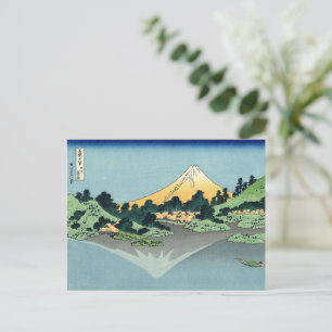 Hokusai Mount Fuji reflecteert in het meer van Kaw Briefkaart
