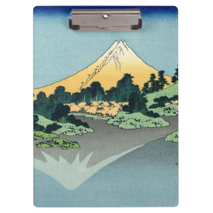 Hokusai Mount Fuji reflecteert in het meer van Kaw Klembord