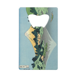 Hokusai Mount Fuji reflecteert in het meer van Kaw Kredietkaart Flessenopener