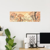 Hokusai Mt Fuji met Kersenbomen in Bloei Poster (Thuiskantoor)