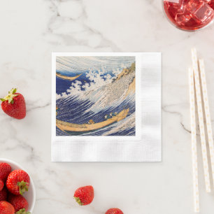 Hokusai Oceaangolven Zee Boten Servet