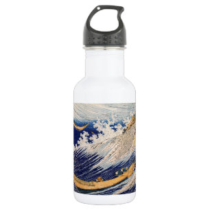 Hokusai Oceaangolven Zee Boten Waterfles