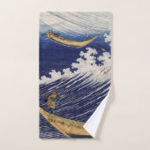 Hokusai Ocean Waves Sea Boats (Serviette à main)
