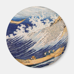Hokusai Ocean Waves Vissen Boats Magneet