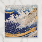 Hokusai Ocean Waves Zee Boten Bedankjes Labels (Voorkant)
