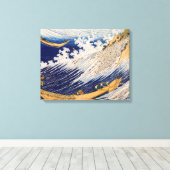 Hokusai Ocean Waves Zee Boten Canvas Afdruk (Insitu (Houten vloer))