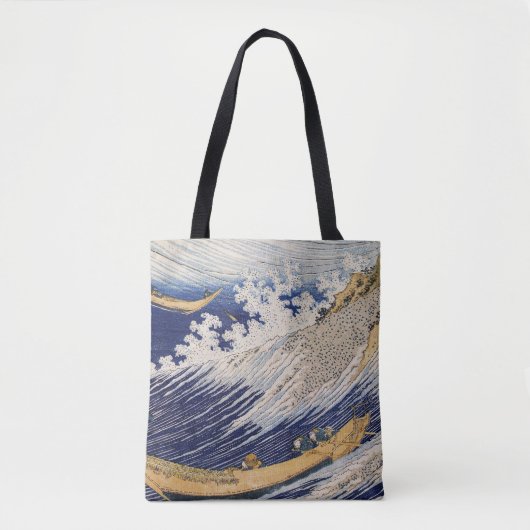 Hokusai Ocean Waves Zee Boten Draagtas (Voorkant)