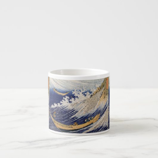 Hokusai Ocean Waves Zee Boten Espresso Kop (Voorkant)