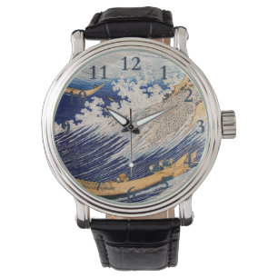 Hokusai Ocean Waves Zee Boten Horloge