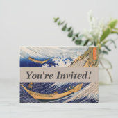 Hokusai Ocean Waves Zee Boten Kaart (Staand voorkant)