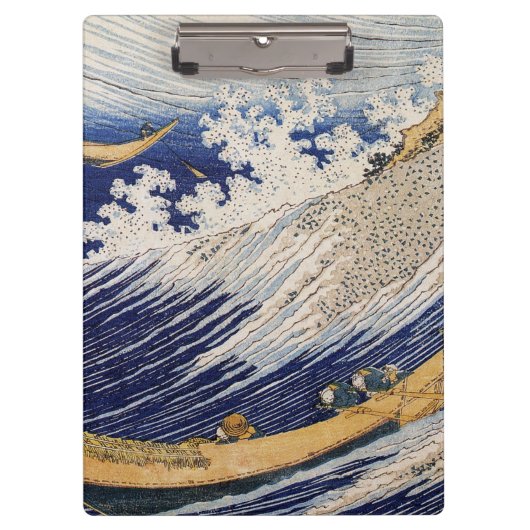 Hokusai Ocean Waves Zee Boten Klembord (Voorkant)