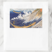 Hokusai Ocean Waves Zee Boten Rechthoekige Sticker (Tas)