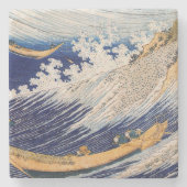 Hokusai Ocean Waves Zee Boten Stenen Onderzetter (Voorkant)