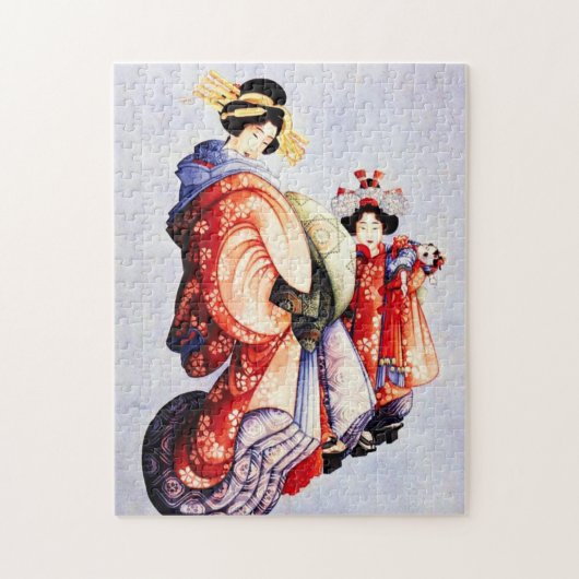 Hokusai Oiran en Kamuro Puzzle Legpuzzel (Verticaal)