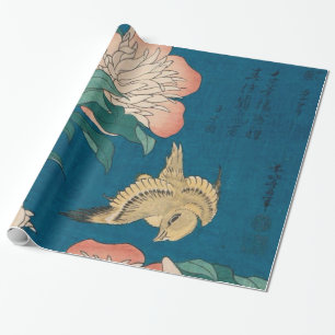 Hokusai Peonies en Canarische  galerieHD Cadeaupapier