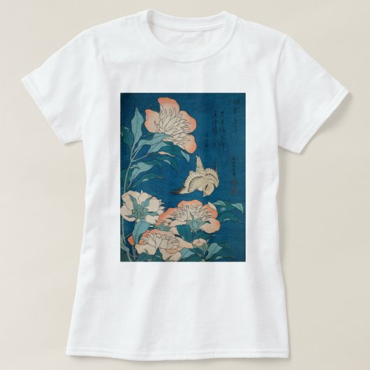 Hokusai Peonies en Canarische galerieHD T-shirt (Design voorkant)