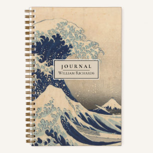 Hokusai personnalisé Great Wave Dotted Journal
